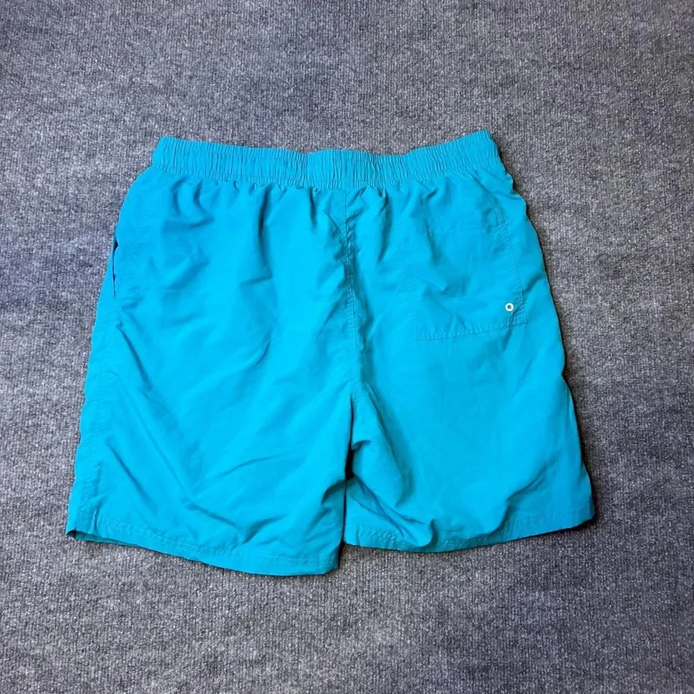 CSG Men’s Large Blue Swim Trunks Mesh Lined Drawstring Board Shorts